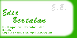 edit bertalan business card